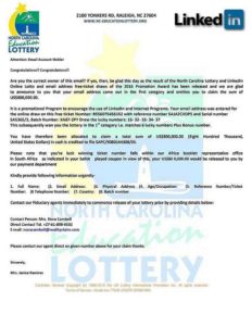 fake lottery scam